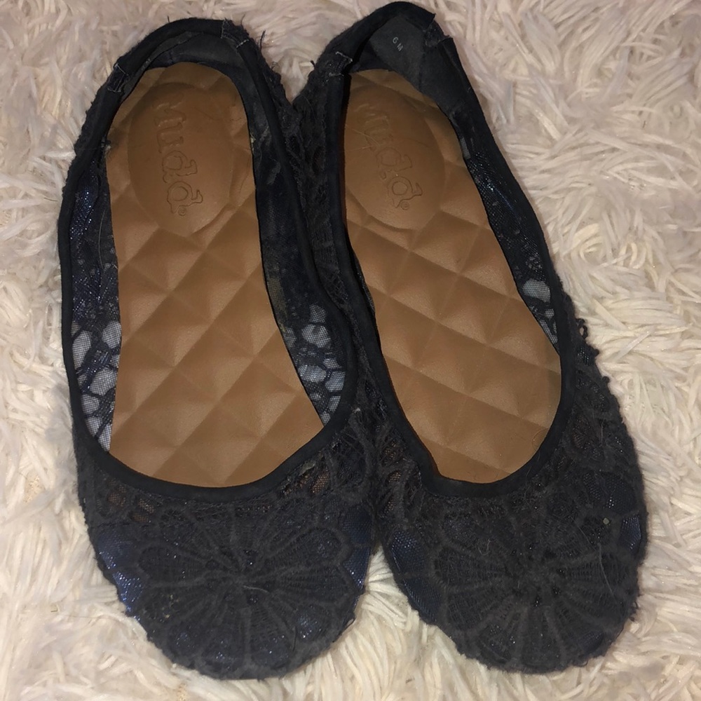 Navy flats